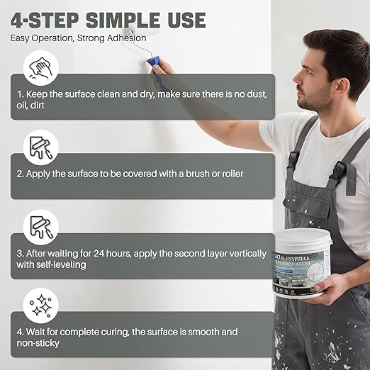 NYBQ Waterproof Sealant Coating 175oz, Transparent Invisible Waterproof Agent, Super Strong Anti-Leakage Polyurethane Coating for Bathroom, Roofs, Kitchen, Patio, Walls, Indoor & Outdoor