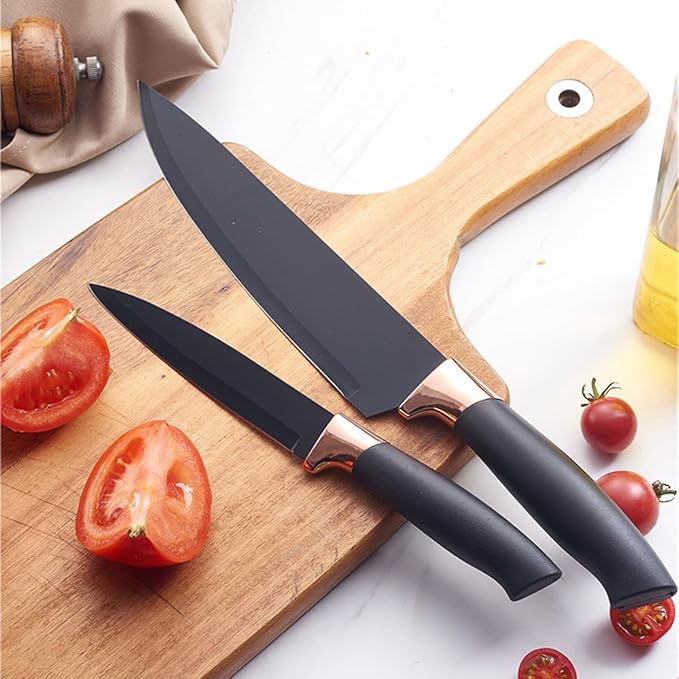 Kitchen Cooking Utensils and Knife Set with Holder Block, 19 Pieces Cooks Cutting Set 11 Pcs Silicone Cooking Utensils Sharp Stainless Steel Knives Scissors Whisk Tongs and Cutting Board (Pink)