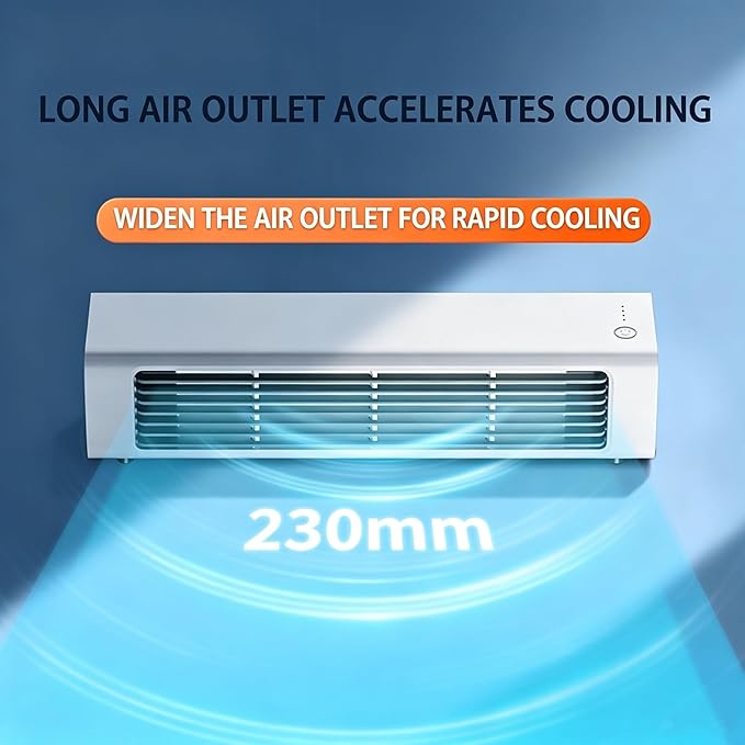 Conditioner, 3 Speed Remote Control Desktop Air Fan, USB Rechargeable Portable Cooling Air Conditioner Fan for Indoor Home Bedroom Office Kitchen