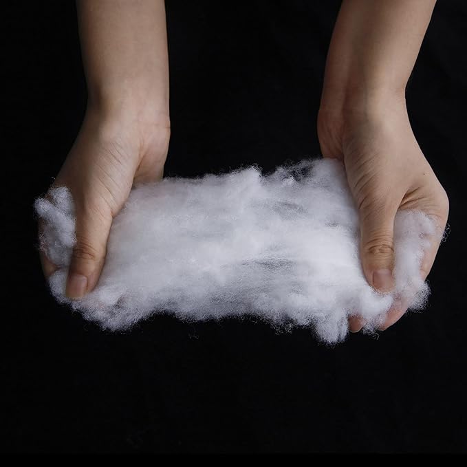 2.2 LB / 35.3 Ounce Premium Polyester Fiber Stuffing for Stuffed Animals, Pillows, Quilts, Paddings, Pouf, Fiberfill, Stuffing, Machine Washable, White