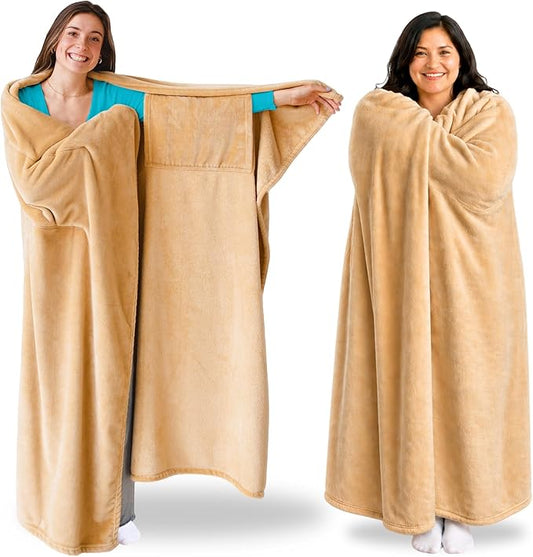 Super Blanky Wearable Blankets for Women, Adult Wearable Blanket Men, Mother's Day Gifts for Her, Wife Birthday Gift Ideas