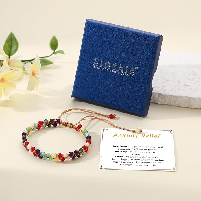 Mothers Day Gifts for Daughter Granddaughter, To My Mom Grandma Wife Girlfriend Sister Jasper Heart Bracelets Birthday Anniversary Christmas Stocking Stuffers Valentines Day Jewelry
