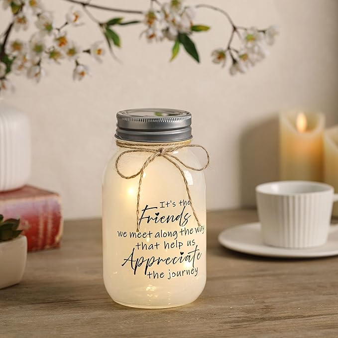 Maracco Best Friend Birthday Gift for Women - 30 oz Large Mason Jar Night Lights Gift for Friends Women, Bestie, Friendship Gifts for Woman, Soul Sister, BFF