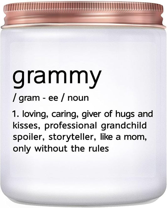 Grammy Gifts Birthday Gift for Grammy, Gifts for Grandma from Grandids, First Time Grandma, Funny Gramma Birthday Christmas Mother's Day Gift - Lavender Scented Candle