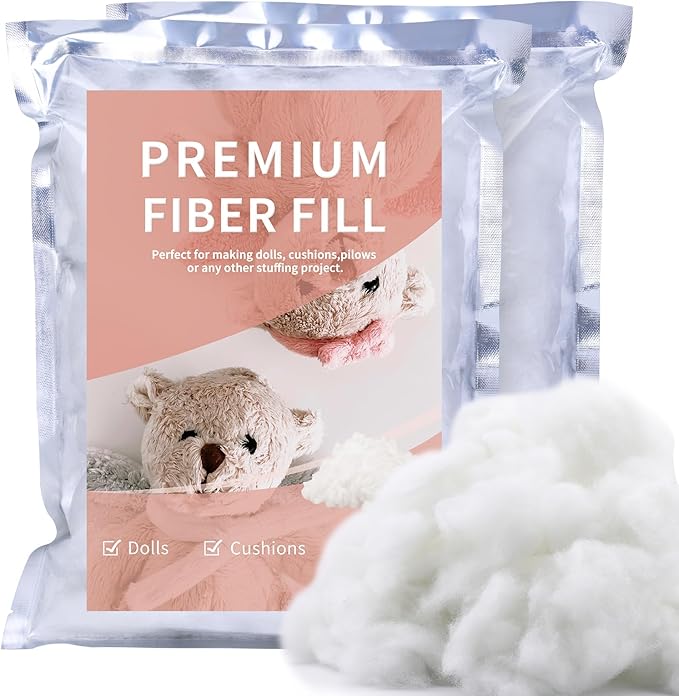 12.3oz Poly Filling Stuffing, (1.8oz-1.21 lb) Premium Polyester Fiberfill Fiber Fill Stuffing for Stuffed Animals, High Resilience Polyfill Stuffing for Crafts, Stuffing for Pillows (350g)