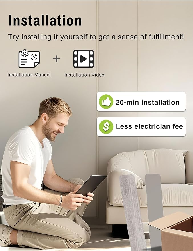 DAMINY 52 inch Nickel Ceiling Fans with Lights,5 Blades,6CCT, Low Profile,Remote Control,for Bedroom, Kitchen,Living Room,Indoor/Outdoor Use,Flush Mount