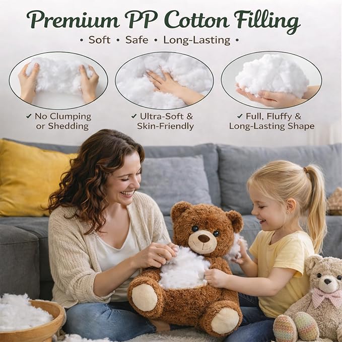 Pillow Stuffing 2.5lb/40oz, Polyfill Stuffing for Stuffed Animals, Couch Cushion Filling, PP Cotton Stuffing New Material Fluffy Fiberfill for DIY Crafting Projects, Crochet, Clouds Home Decor