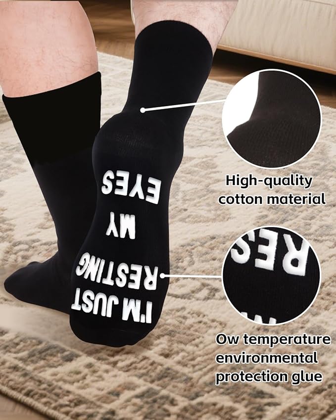 Vitery Father's Day Gifts From Daughter Wife Son Kids- Personalized Fathers Day Gift For Dad Husband Stepdad, Funny Men Socks