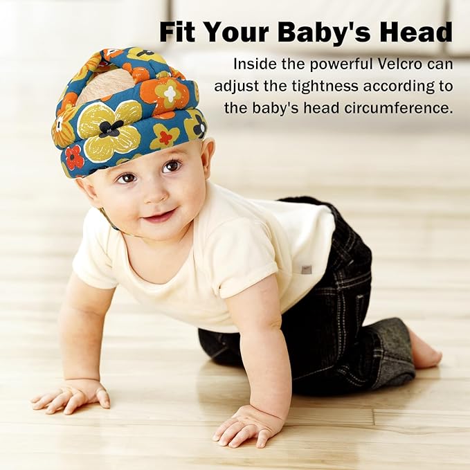 Baby Head Protector Baby Helmet for Crawling Walking, No Bumps Safety Head Adjustable Protective Cap for Walking, Playing (Style 1)