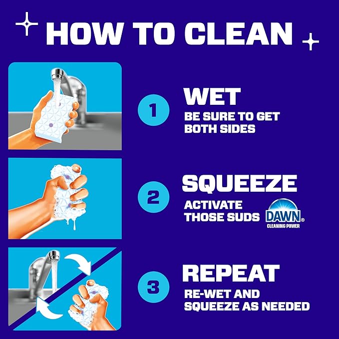 Mr. Clean Magic Eraser Foaming Sponge, All Purpose, Dawn Cleaning Power, Wall Cleaner, Sneaker Cleaner, Oven Cleaner, Kitchen, Bathroom, Shower Cleaning Supplies, Scrubber, Ultra Foamy, 7ct