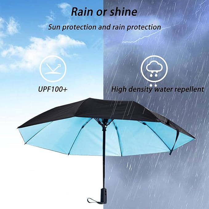 3 in 1 Umbrella with Fan and Mister, Misting Umbrella with Fan (Yellow,Battery)