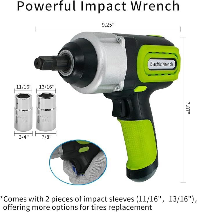E-HEELP Electric Car Jack Kit 5Ton 12V Hydraulic (Lifting Range: 6.1-20.86 inch) with Impact Wrench & Inflator for Car SUV Sedan MPV with LCD & Tire Pressure Display
