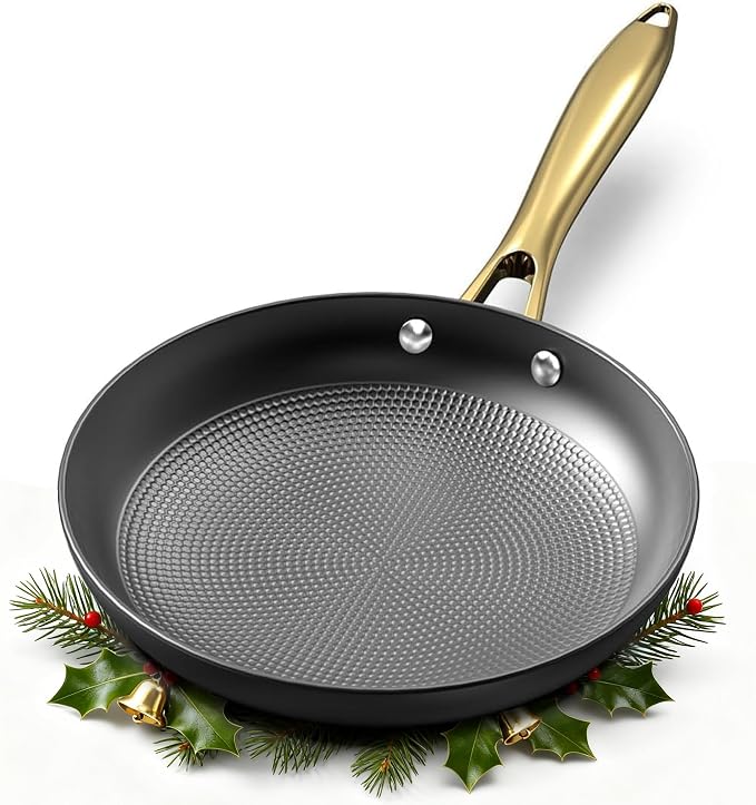 imarku Non stick Frying Pans, Long Lasting 10 Inch Frying Pan, Professional Nonstick Frying Pan Cast Iron Skillet, Stay Cool Handle, Easy Clean Oven Safe Pans, Christmas Gifts for Women/Men | Professional Nonstick Frying Pan Cast Iron Skillet, Stay Coo...