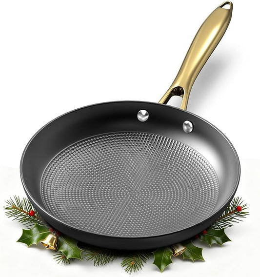 imarku Non stick Frying Pans, Long Lasting 10 Inch Frying Pan, Professional Nonstick Frying Pan Cast Iron Skillet, Stay Cool Handle, Easy Clean Oven Safe Pans, Christmas Gifts for Women/Men | Professional Nonstick Frying Pan Cast Iron Skillet, Stay Coo...