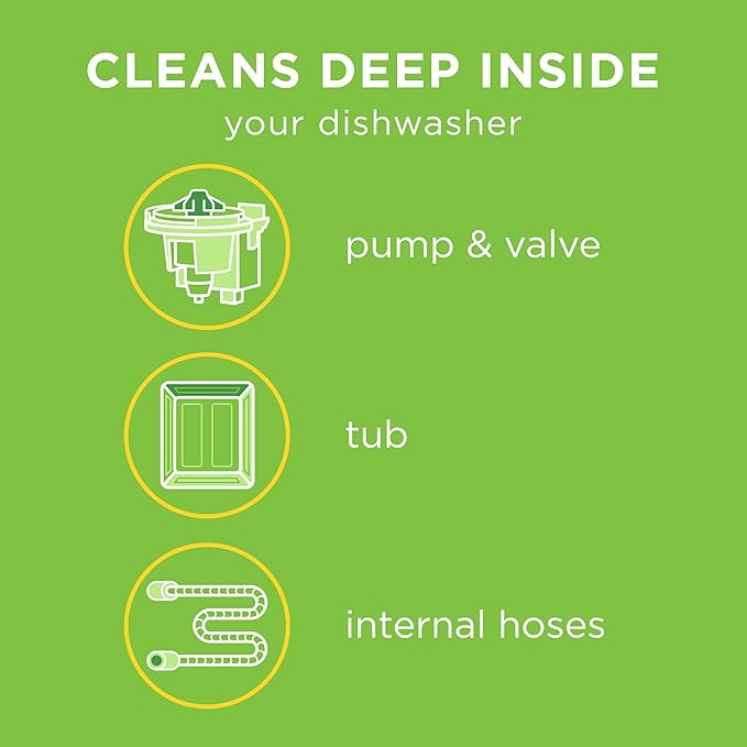Affresh Dishwasher Cleaner, Helps Remove Limescale and Odor-Causing Residue, 6 Tablets (Pack of 6)