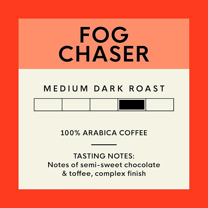 San Francisco Bay Coffee - Medium-Dark Roast Whole Bean Coffee - Fog Chaser (2 lb bag)