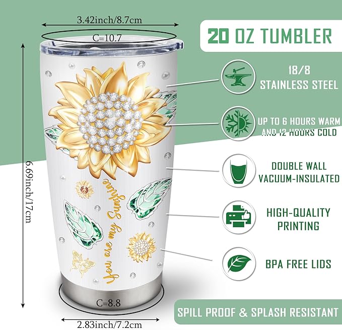 Muilzon Granddaughter Gifts from Grandma/Grandpa Tumblers 20oz - Birthday Christmas Graduation Gifts for Granddaughter - Best Gift Ideas for Granddaughters