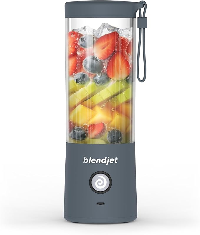 BlendJet 2 Portable Blender for Smoothies & Shakes - BlendJet Cordless Personal & Small Blender, USB-C Rechargeable & Self Cleaning - (Slate, 16 oz.)