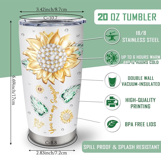 Muilzon Best Big/Little Sister Gifts from Sisters Tumblers 20oz - Cool/Funny Gifts for Sister from Brother Coffee Mug - Christmas Mothers Day Birthday Gift Ideas for Sis Cup