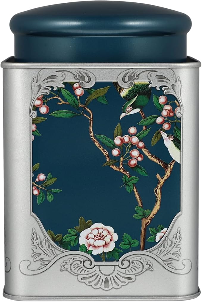 BESPORTBLE Tea Tin Canister with Double Lids: Chinese Style Vintage Metal Box for Loose Leaf Set - Small Storage Canisters for Food Coffee & Green Tea Accessories