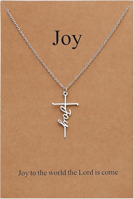 Lcherry Faith Cross Pendant Necklace for Women Religious Christian Jewelry Mother's Day Gifts for Women