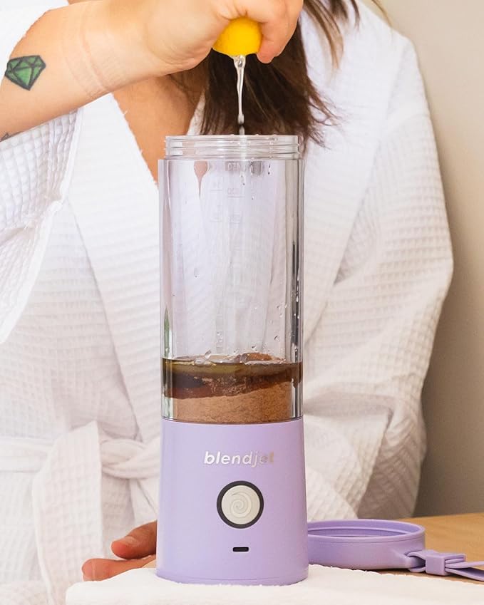 BlendJet 2 Portable Blender for Smoothies & Shakes - 20oz BlendJet Cordless Personal & Small Blender, USB-C Rechargeable & Self Cleaning - (Lavender, 16 oz.)