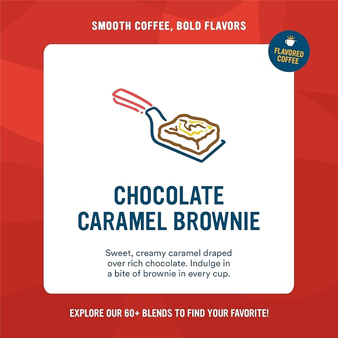 Cameron's Coffee Roasted Whole Bean Coffee, Flavored, Chocolate Caramel Brownie, 4 Pound