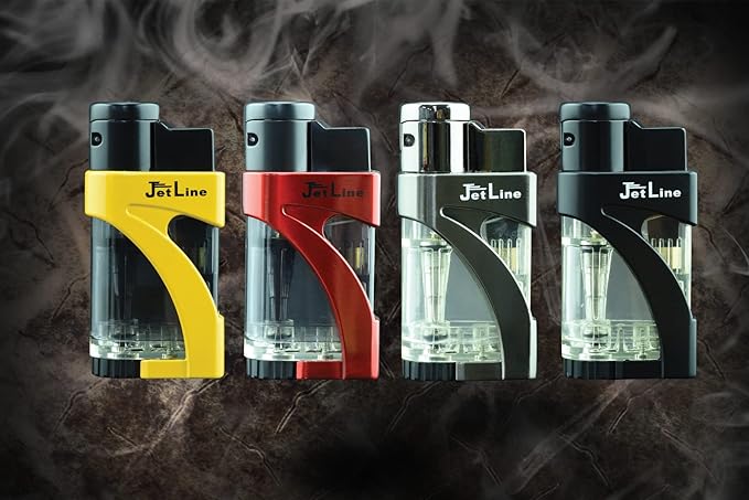 Jetline Phantom Double Flame (4PK) - Sleek and Durable Jet Torch Cigar Lighter