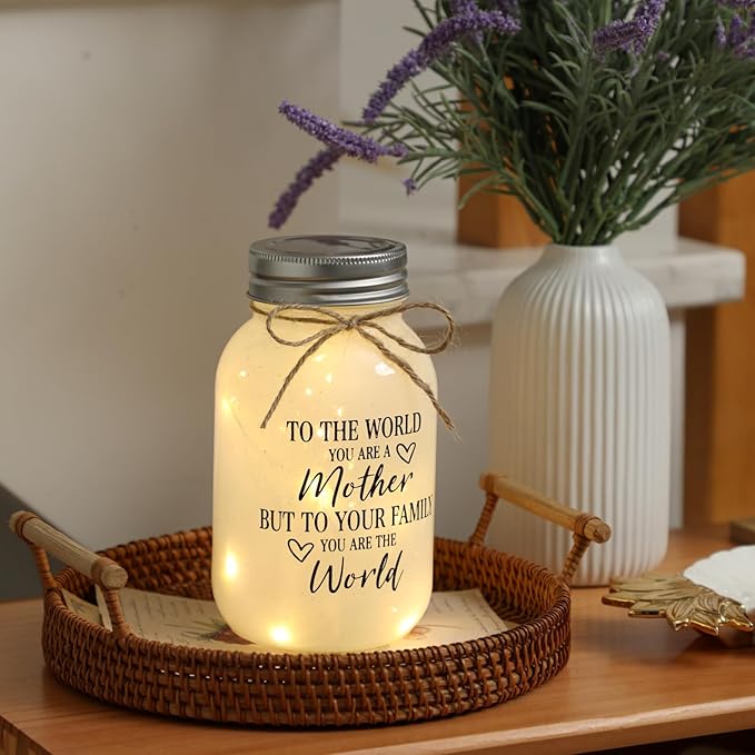 Maracco Mothers Day Gifts for Mom from Daughter and Son, 30oz Large Mason Jar Night Lights for Mom, Thank You Mama, Birthday Gifts for Mother, I Love You Mama Gift