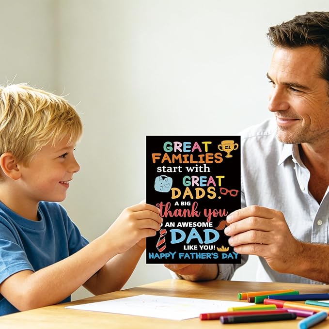 Colour Fathers Day Gift for Dad, Funny Father's Day Card Gifts from Daughter Son Wife Family, Father Gifts for Dads