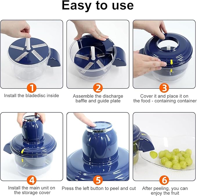 Automatic Garlic &Small Fruit Peeler-Portable Rechargeable Electric Grapes Peeling Machine for Home,Outdoor Picnic,Commercial Kitchen