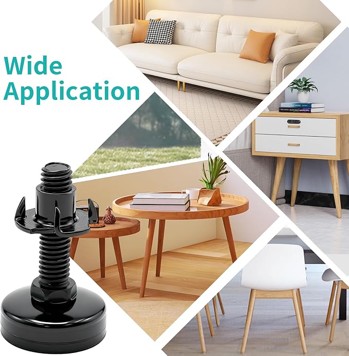 Heavy-Duty Furniture Adjustable Feet, Corrosion-Resistant Levelers, Suitable for Tables, Cabinets, Chairs, Sofas, Workbenches, and Other Heavy-Duty Furniture (12 Pack)