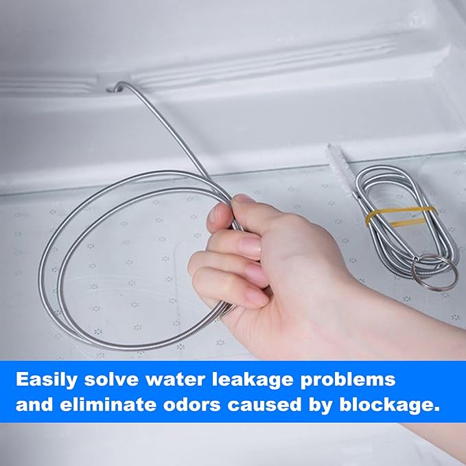 Refrigerator Drain Cleaning Tool, 8 PCS Reusable Waterline Buddy For Refrigerator, Fridge Water Line Cleaner Kit Suitable for Cleaning Refrigerator Drain Holes, Car Sunroofs Drain Holes