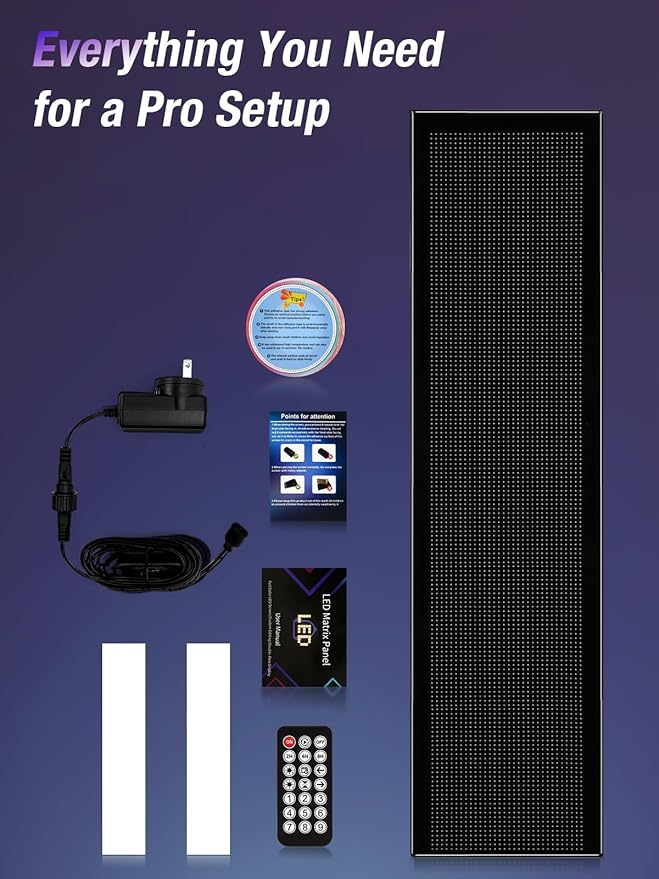 Dual Line Display LED Sign, Flexible LED Screen Remote & App Control, for Indoor Advertising, Shop Window, Car Dealership Decoration (30.7 x 7.9in)
