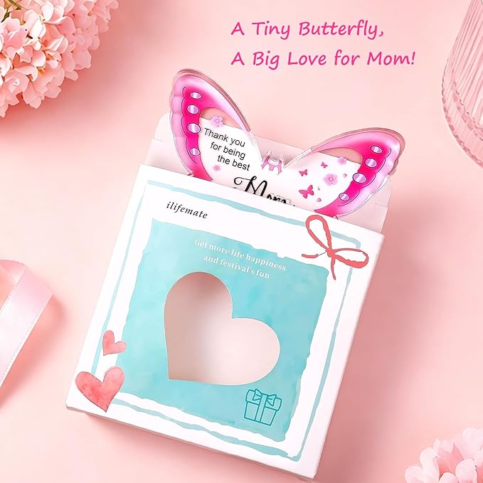 Mothers Day Gifts for Mom, Mom Birthday Gifts - Acrylic Butterfly Plaque 4.3×3.3 inch, Birthday Christmas Mother's Day Presents for Mom from Daughter, Son, Best Mom Ever Gifts