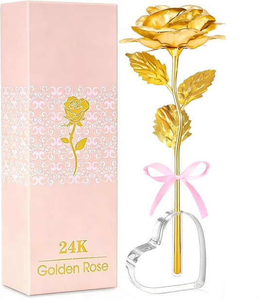 Mothers Day Mom Gifts for Women Grandma, Artificial Forever Birthday Flowers Galaxy Glass Eternal Roses with Heart Shaped Crystal Vase, Mother's Day Anniversary Wedding Rose Gifts for Wife Sister