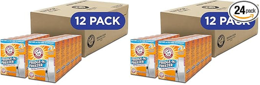 Arm & Hammer Baking Soda Fridge-n-Freezer Odor Absorber, Orange 14 oz, Pack of 24