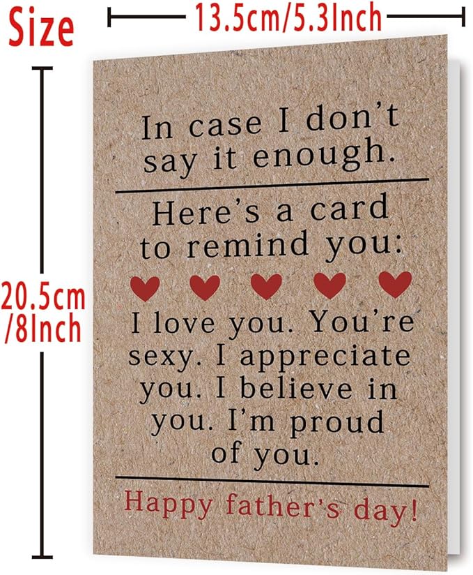 Sweet Fathers Day Cards Gifts for Boyfriend Husband, Happy Father's Day Cards Gifts from Wife Girlfriend, Wonderful Father's Day Card to My Favorite Father, Love Card