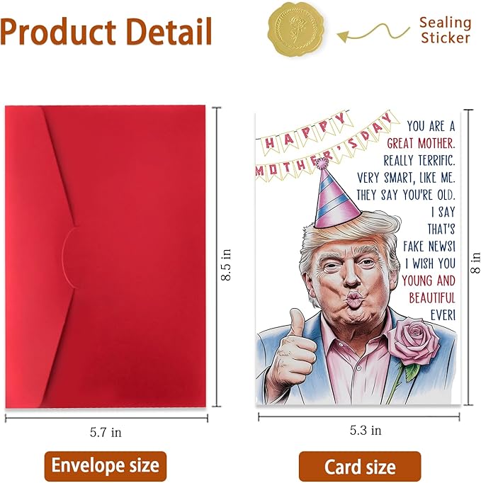 Funny Mothers Day Card for Mom Grandma Wife, Happy Mothers Day Gifts for Mom, Great Mother's Day Card from Daughter Son