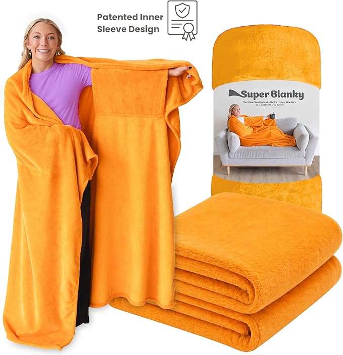 Super Blanky Wearable Blankets for Women, Adult Wearable Blanket Men, Mother's Day Gifts for Her, Wife Birthday Gift Ideas