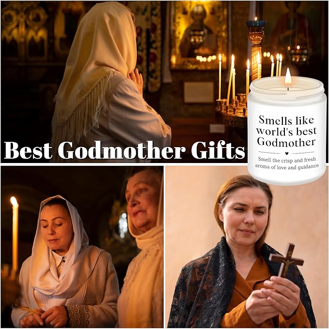 Homsolver Godmother Gifts from Godchild, Godmother Proposal Gift,Mothers Day Birthday Christmas Gift for Godmother's, Godmother's Scented Candles