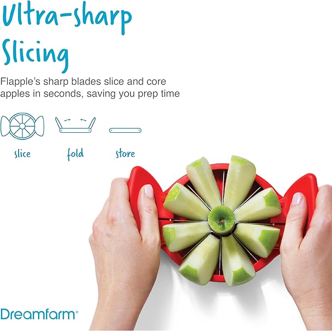 Dreamfarm Fruit Accessories Set – Apple Slicer & Corer, Multifunctional Fruit Pitter, Self‑Sharpening Peeler – Compact, BPA‑Free & Stainless Steel - Dishwasher Safe Kitchen Essential for Daily Use