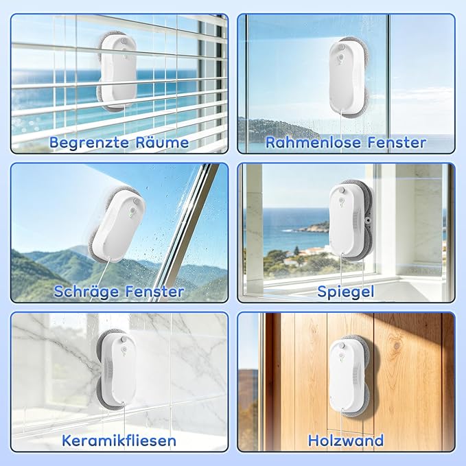 2026 Updated X2 Window Cleaning Robot - Enhanced Battery, Max 3200Pa, Path Planning, Anti-Slipping, Edge Detection, Window Cleaner Robot for High-Rise Windows, White (2 pairs of nozzles, 10 cloths)