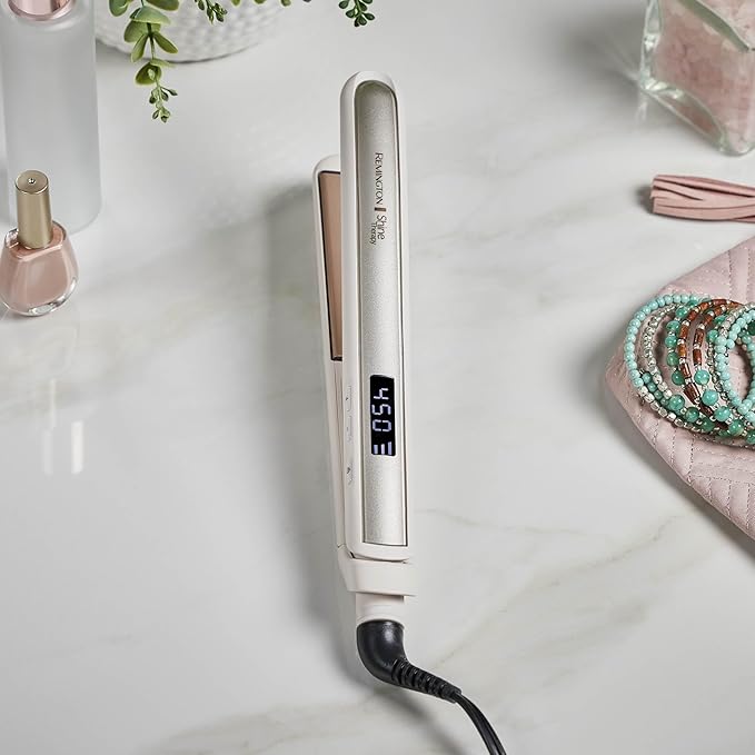 Remington Shine Therapy 1 inch Hair Straightener Iron,Flat Iron Infused with Argan Oil & Keratin,Professional Ceramic Flat-Iron for Less Frizz,Shines and Smooth,Styling Tools,(Pack of 2)