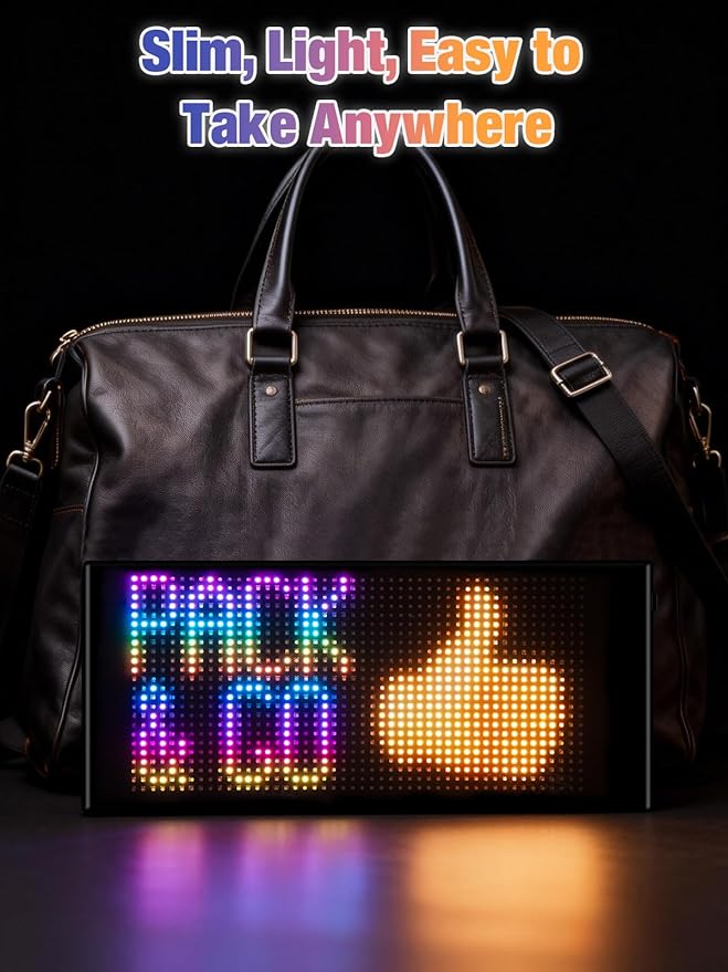 Dual Line LED Sign, Flexible LED Display Screen, Remote & App Control, for Indoor Advertising, Shop Window, Car Dealership Decoration (10.6 x 4.7in)