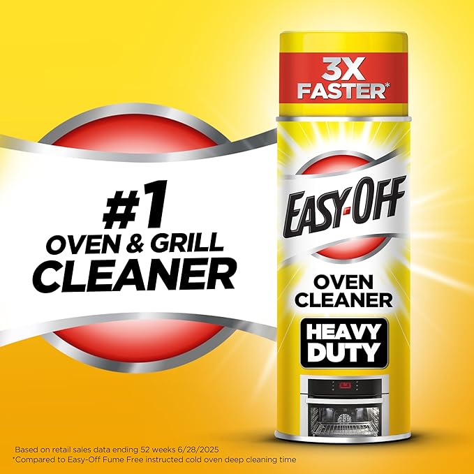 Easy Off Heavy Duty Oven Cleaner, Destroys Tough Burnt on Food and Grease, Fresh Scent, 14.5 oz Can