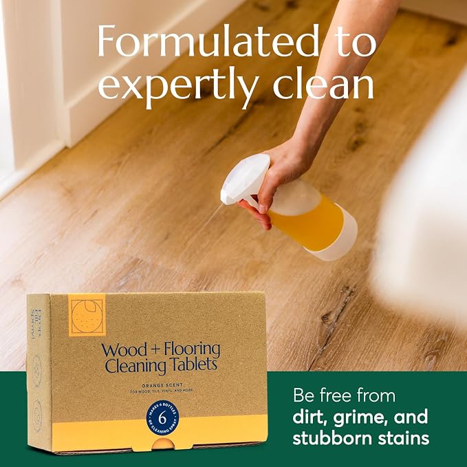 CLEANOMIC Wood and Flooring Cleaning Tablets and Tablet Tin Bundle (2 Pack)
