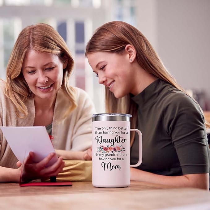 Lifecapido Daughter Gifts from Mom, 20oz Insulated Coffee Mug, Birthday Christmas Mothers Day Gifts for Daughter from Mom and Dad