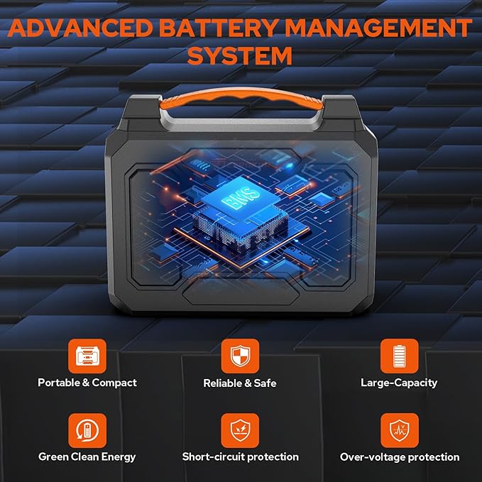 ZeroKor Portable Power Station, 100W Power Pack with AC Outlet, Portable Solar Generator 146Wh External Battery with DC USB C QC3.0 for Smart Devices Camping Home RV VanLife(without Solar Panel)