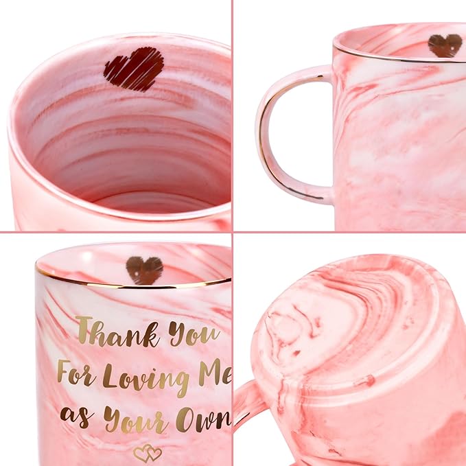 Ulrhpc Mothers Day Gifts for Step Mom: 12 OZ Funny Coffee Mug for Mom from Daughter Son, Birthday Gifts for Stepmother Mama Wife from Husband